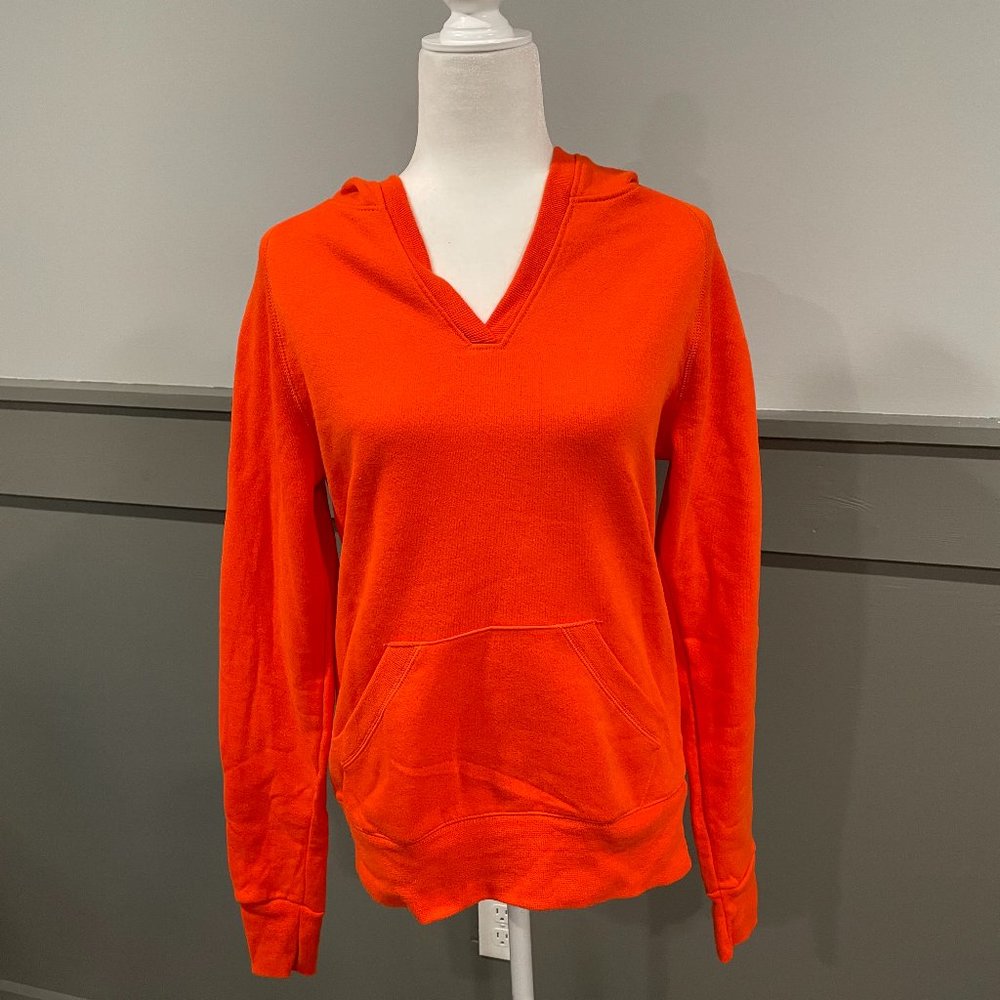 Soffee Orange V-Neck Hoodie Sweatshirt